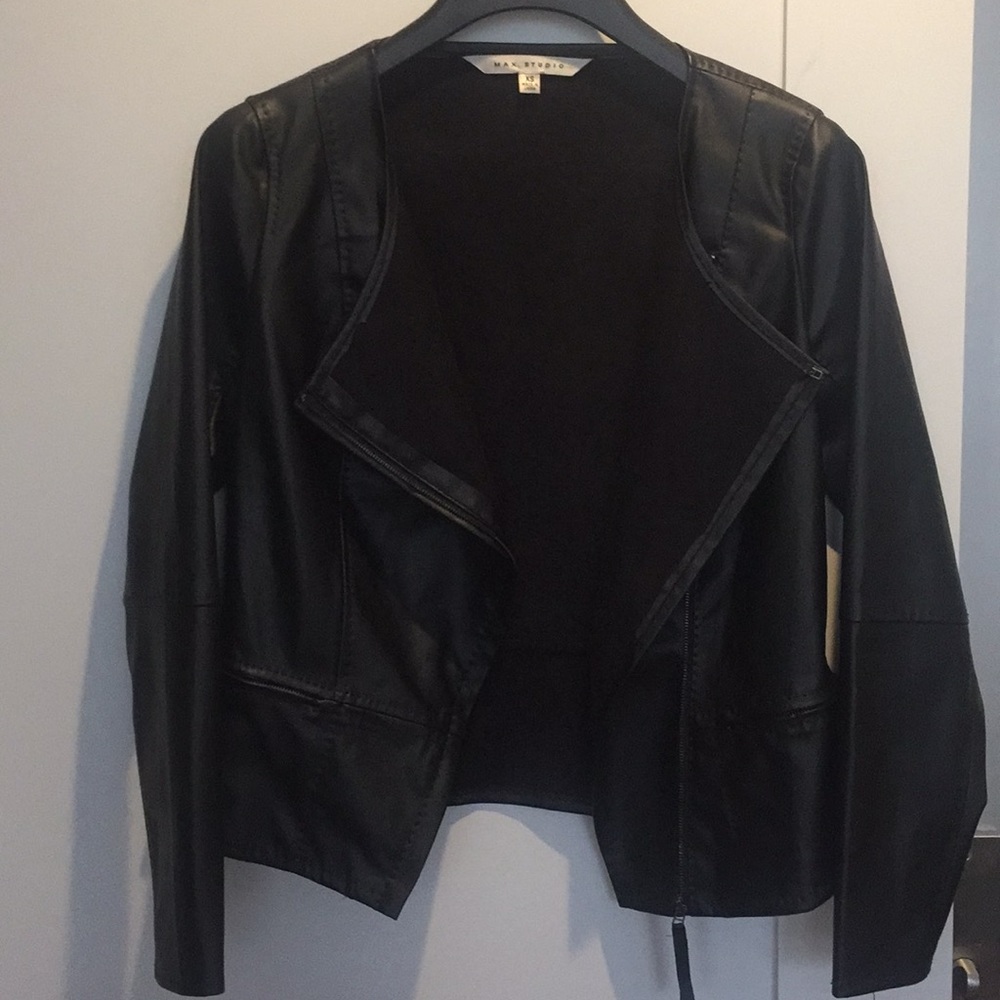 Black leather jacket